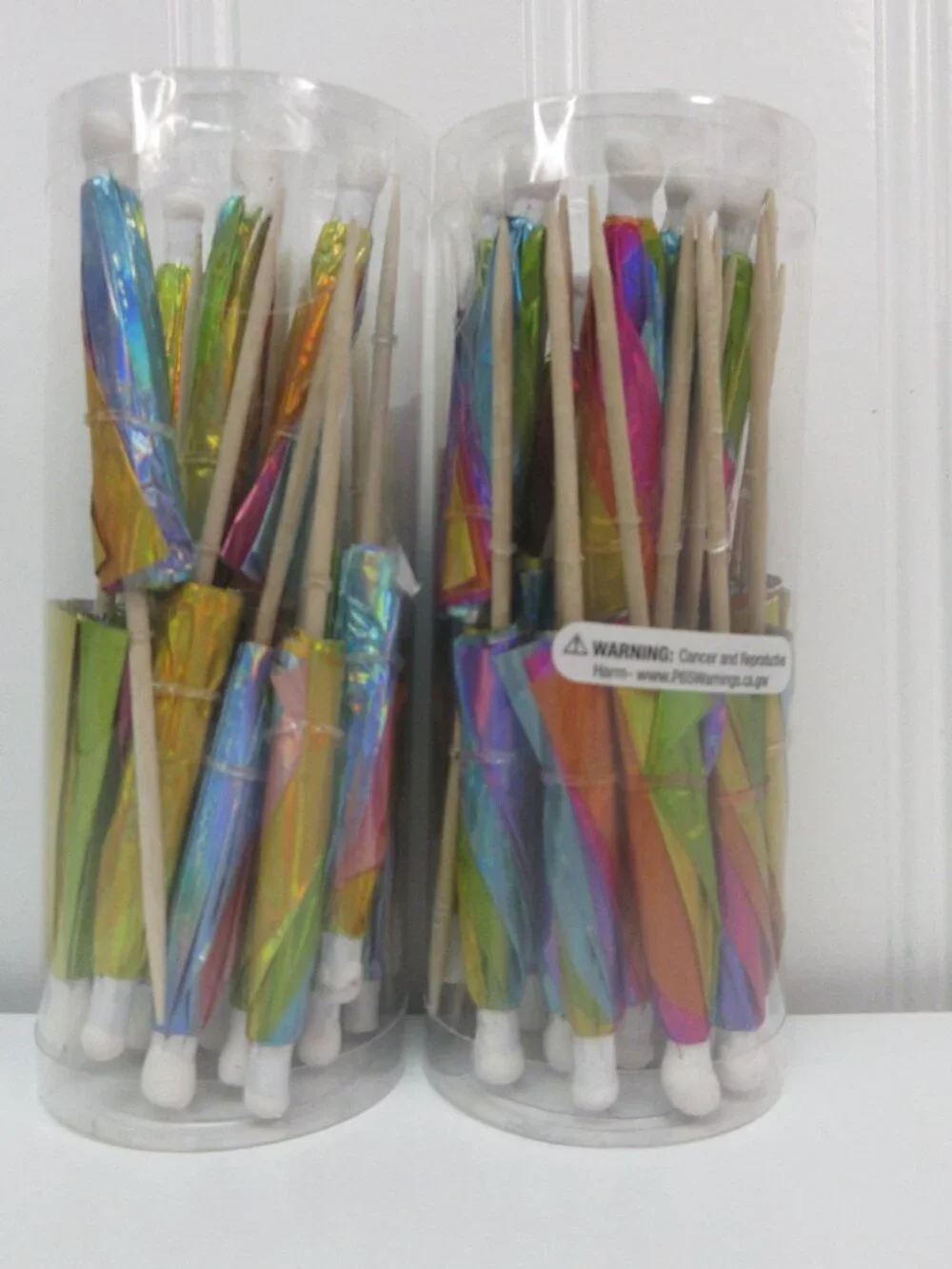 Lot of 2 Rainbow Umbrella Picks 25ct ea 3.5